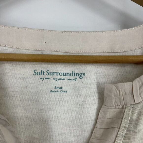 Soft Surroundings Top Size Small Womens Tan Rue Cler Pullover Oatmeal Shirt Knit - Picture 3 of 6